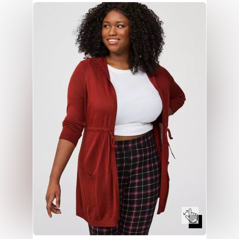 Torrid Hooded Anorak Open Cardigan